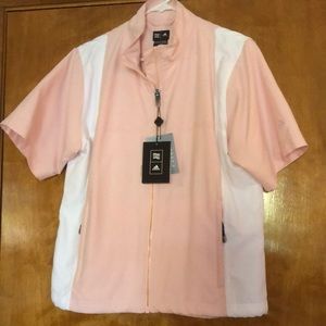 NWT Adidas Women golf zip up short sleeve jacket
